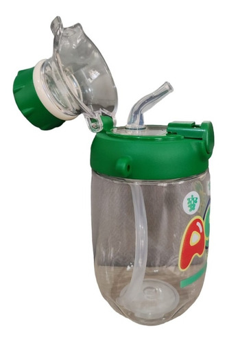 Mini Botella Botilito Agua 400ml Pitillo Silicona + Correa