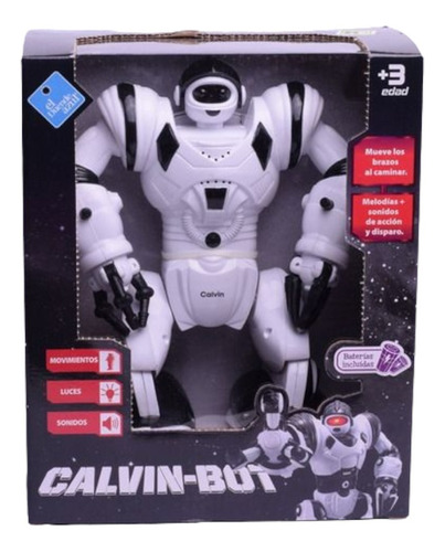 Robot Calvin-bot  Luz , Sonido Y Movimiento Duende Azul Full