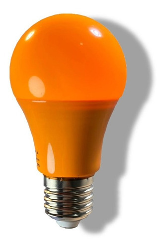 Kit 1 Lampada Led Bulbo A60 6w Colorida Decorativa E27 Biv Cor Da Luz Laranja Voltagem 110v/220v (bivolt