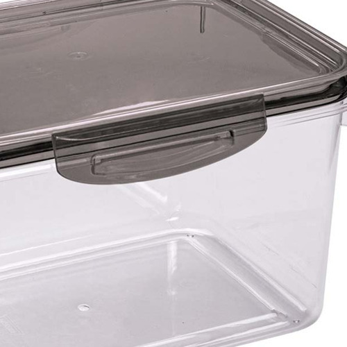 Pote Trava Mais Ret Cristal 1,2 L B4 Plasutil Cinza