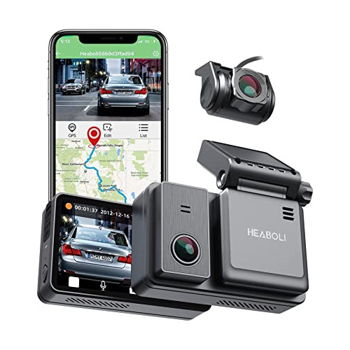 Dash Cam Dual Frontal 4k Y Trasera, Wifi Y Gps, Cámara...