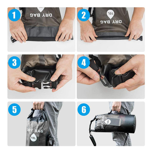 Bolsa Impermeable Para Rafting Al Aire Libre, Seca, Transpar