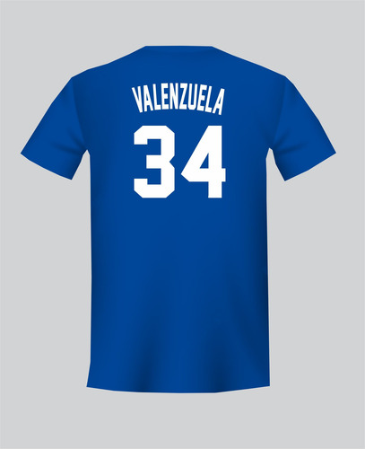 Playera Los Angeles Dodgers Beisbol Valenzuela Deporte