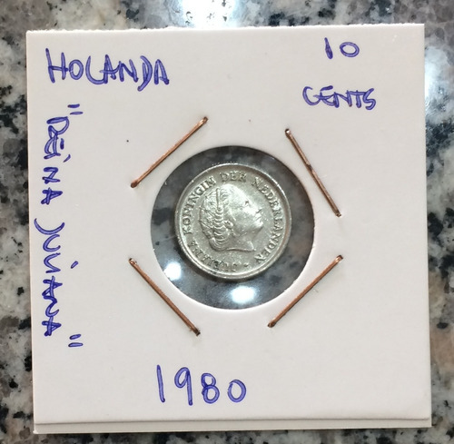 Moneda Holanda Diminuta Coleccion 1980 La Reina Juliana 