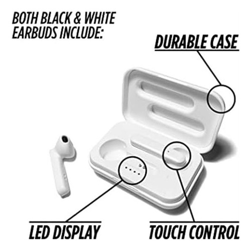 Auriculares Inalámbricos Coby True, Auriculares Bluetooth 5.