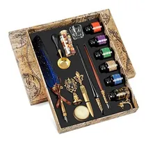 Comprar Pluma De Ave - Pluma De Vidrio - Pluma De Madera Con Tinta