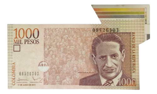 Billete 1000 Pesos 11/jun/2011 Unc Colombia Mariposa