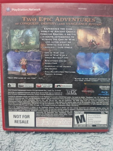 God Of War Colletion Edição Not For Resale (Usado)