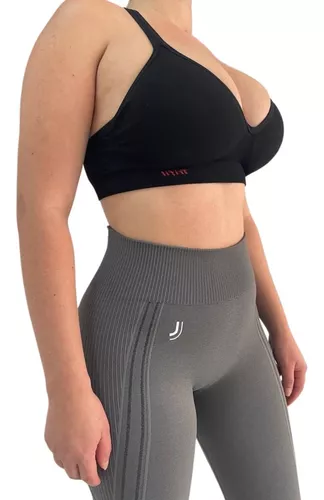 Conjunto Lupo Calça Legging Top Feminino Fitness Academia Leguin Sem  Costura Legues Sport Original - Preto