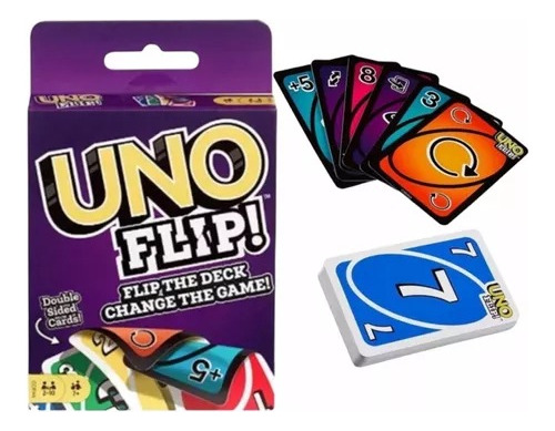 Uno Flip Juego De Destreza Juego Cartas Familiar 