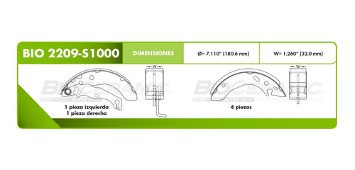 Balatas Tambor Ford Fiesta Ikon 1.6l 2002-2004 Bioceramic