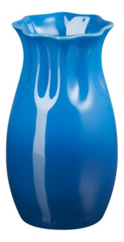 Jarrón de cerámica Flower Le Creuset Premium, 500 ml, color azul Marsella