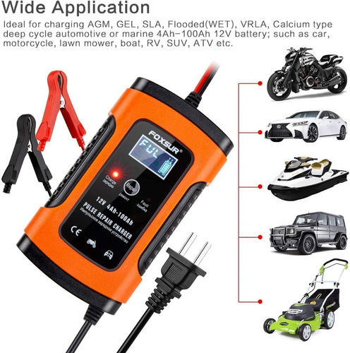 Imagen 4 de 8 de Cargador De Bateria 4 Amp Carros Con Pantalla Tienda Física