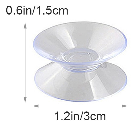Ventosa de cristal 30 mm de ancho plástico YOIL 10 ventosas de doble cara 