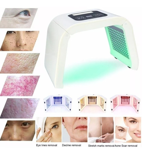 Imagen 2 de 9 de Cabina Led Mascara Facial Corporal Pdt 7 Colores