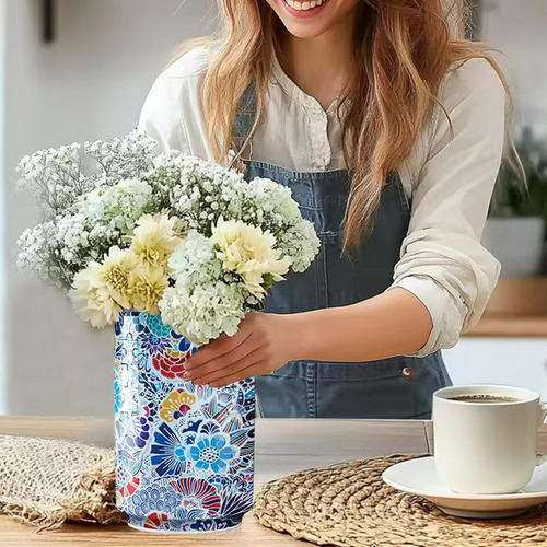 Florero De Rompecabezas 3d, Maceta, Patrón De Orquídeas