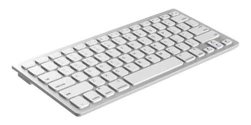 Imagen 2 de 2 de Teclado bluetooth Weibo WB-8022 QWERTY español latinoamérica color plateado