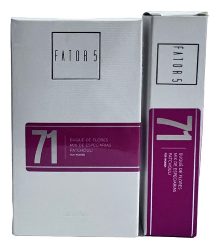 Kit Fator 5 Nº71 Feminino Deo Parfum 60 Ml + Pocket Nº71 25 Ml + Amostra