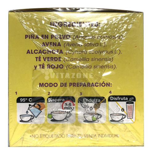 Imagen 3 de 4 de Té De Piña Alcachofa 30 Sobres Therbal
