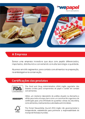 Papel Manteiga - 35x35 C/ 2000 Folhas