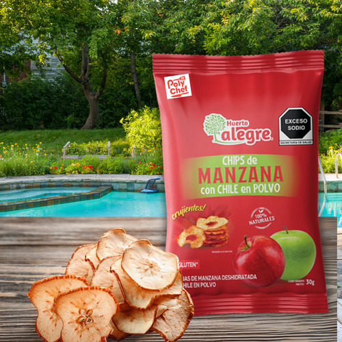 Chips De Manzana Deshidratada Con Chile Huerto Alegre 15g