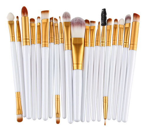 Set De Brochas De Maquillaje De Lana, 20 Unidades, Brochas D