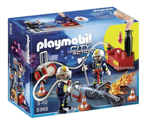 Playmobil Bomberos 5365 Bomba De Agua Original Scarlet Kids