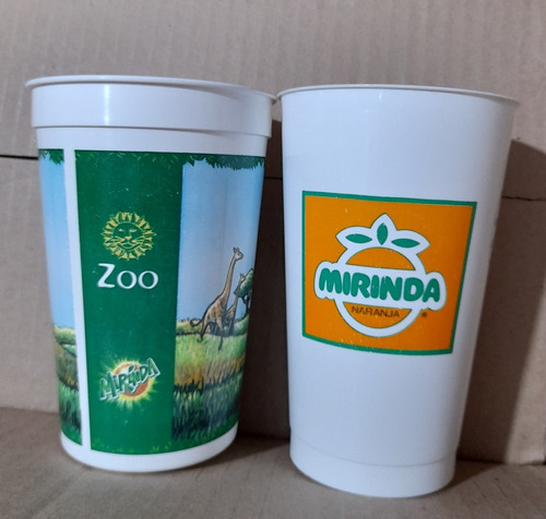 2 Vasos Mirinda : Colección 2007-2008 Zoo Y Warner Bros 1990