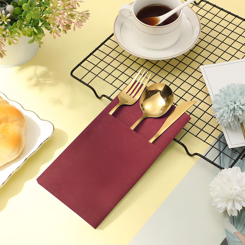 Servilletas De Papel Desechables Con Bolsillo Para Cubiertos