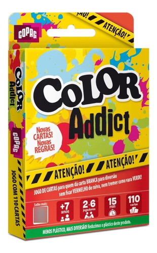 Brinquedo Jogo Color Addict Card Game Cartas Cores Copag