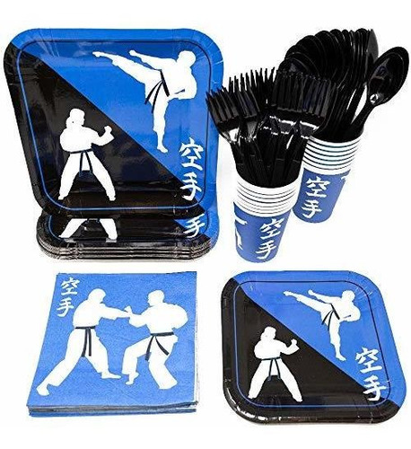 Paquetes De Suministros Para Fiestas De Karate De Blue Orcha