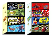 Comprar 10 Bolsitas Golosineras Con Cierra Sticker Superheroes Comic