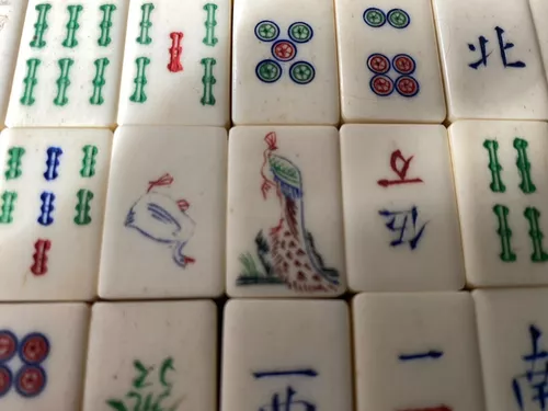 Liquidação Jogo Mahjong Bambu & Bone 152 Pc Cx Madeira