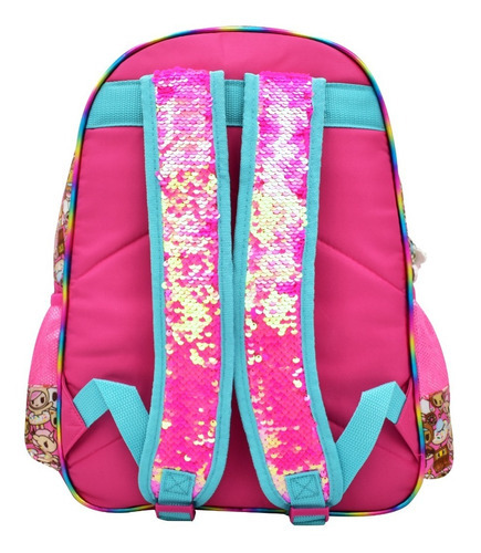 Mochila Perritos 3d Lentejuela Rosa Primaria Tokidoki Diseño de la tela 3D, Lentejuela