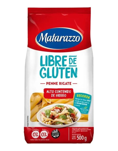 Fideos Tirabuzon Matarazzo Libre De Gluten X 500gr Pack X 15