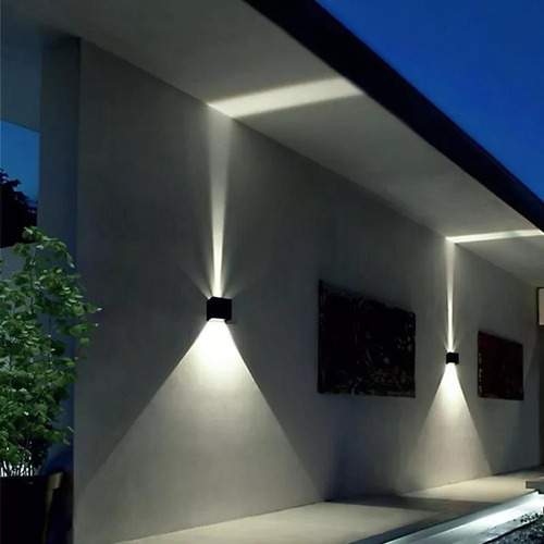 Imagen 6 de 6 de Luz Foco Aplique Para Pared Led Exterior Blanco Calido