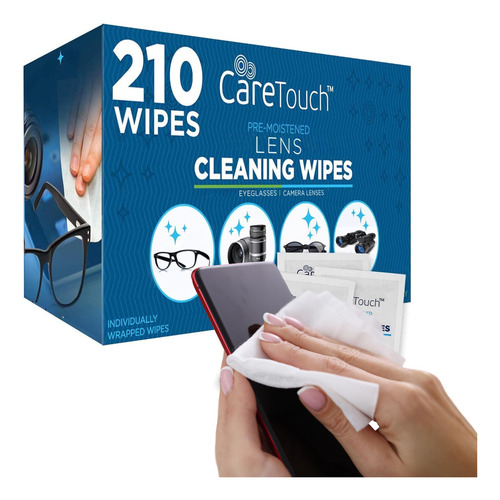 Toallitas Para Lentes Care Touch 210 Prehumedecidas