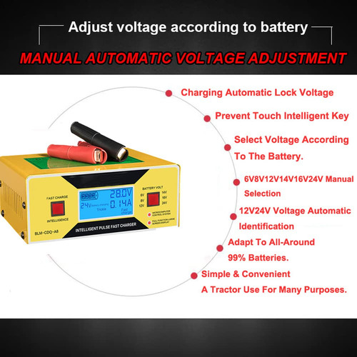 Cargador De Batería Automático Voltaje Ajustable 0-10 A