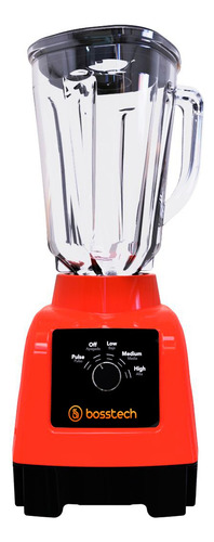 Licuadora 750w Vidrio 2l Perilla 3vel Bosstech B3 Rojo