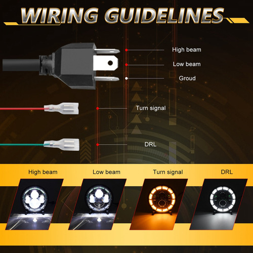 Led Redondo De 7 Pulgadas, Faro Led Para Todo Terreno Con Al