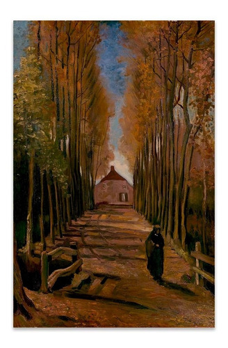 Cuadro Fine Art Canvas Bastidor Avenida Alamos V Gogh 52x80