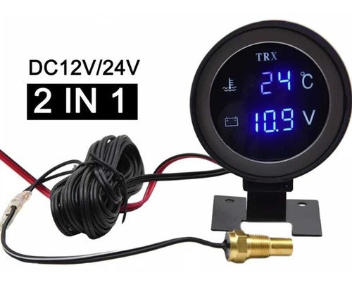 Medidor Digital De Temperatura Para Automóvil 12.0v/24v/se