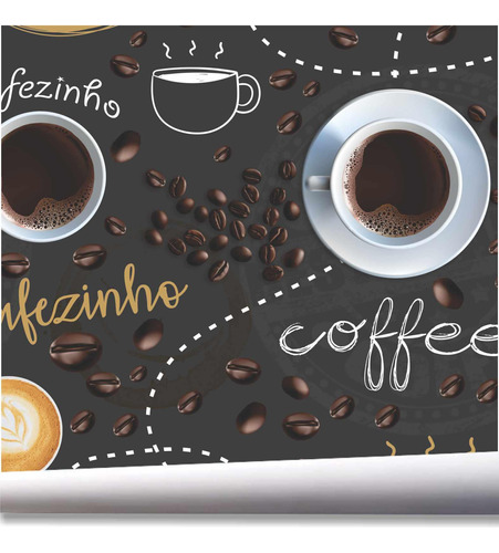 Papel De Parede Café Cafeteria Coffee Shop Kit 02 Rolos A513