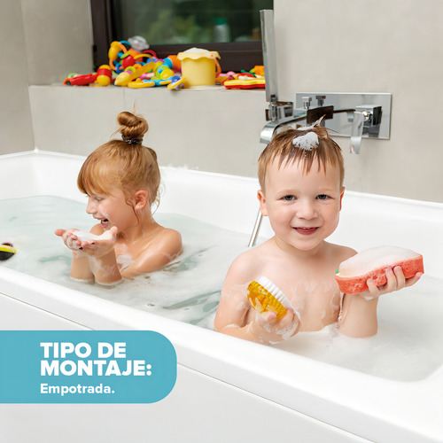 Bañera Krumm Chapa Enlozada 160x70 Blanco Antideslizante