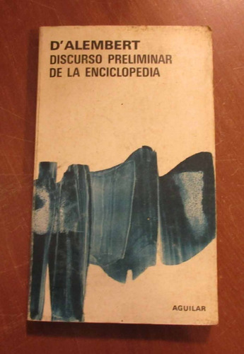 Libro Discurso Preliminar De La Enciclopedia Jean D'alembert