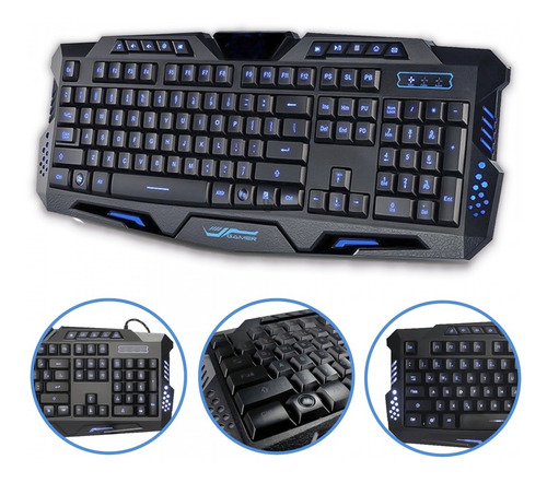 Teclado Gamer Multimídia Retroiluminado Led Rgb Usb G-35