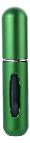 Perfumero Metálico Recargable 5ml Spray, Verde Mate