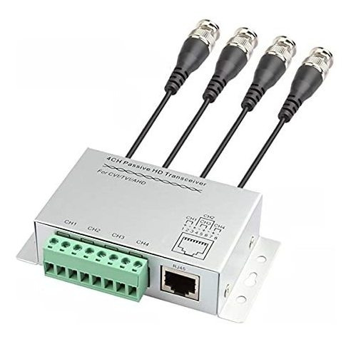 Transceptor Pasivo Beelion Balun Hd De 4 Canales Con Bnc Con