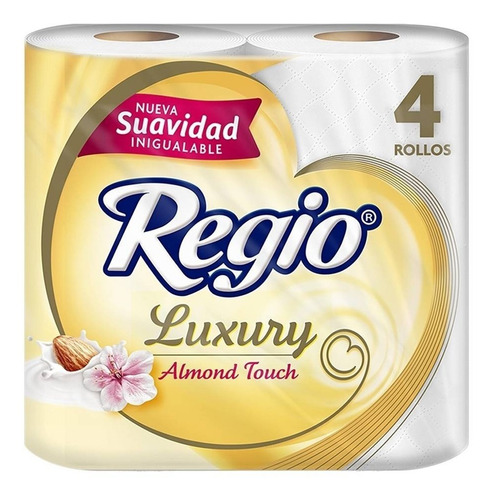 Papel Higiénico Regio Luxury Almond Touch 4 Rollos