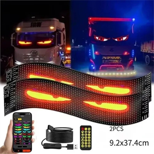 Programable Pantalla Flexible Led Devil Ojos 9.2x37.4cm 2pcs